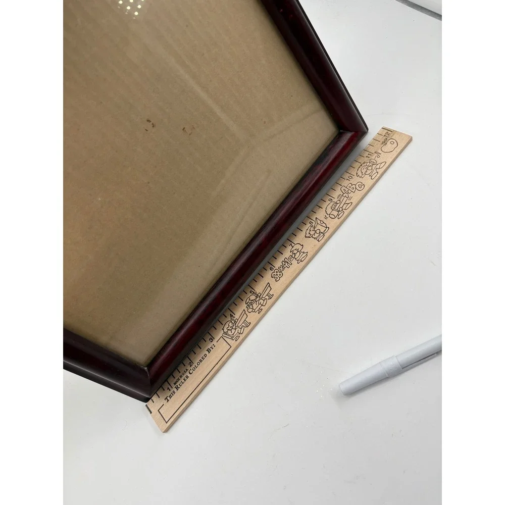 Vintage 10x12 Wood Picture Frame Cherry Mahogany Finish Traditional Wall Hanging